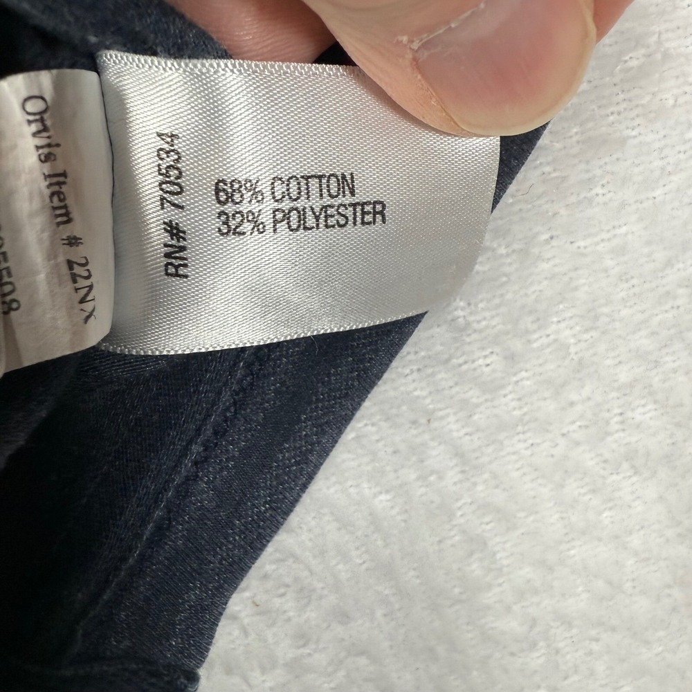 Orvis‎ Polo Shirt Mens Striped Blue / Gray Golf Polo Size Large Made in Peru - Picture 6 of 9